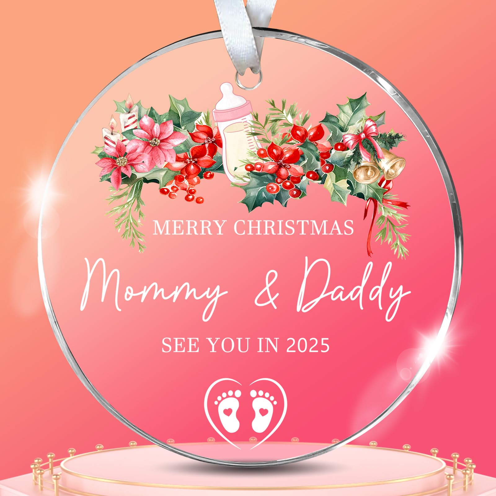 新品未開封　BABYL MERRY BABY CHRISTMAS　T Amazon.com: Christmas Ornaments 2024,Expecting Baby